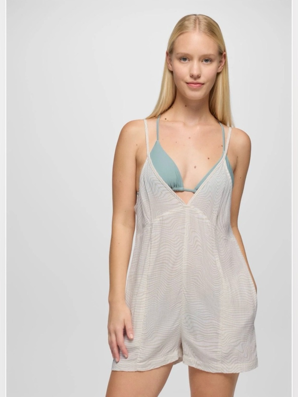 Prana Sheer V-Neck Beach Romper Women's Size SM ***New with tags